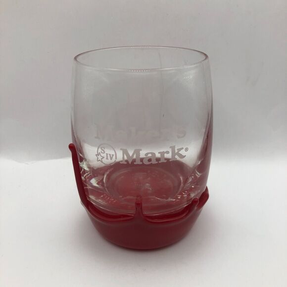 Makers Marks Bourbon Cocktail Glass Red Wax Dipped Barware KY - Picture 1 of 3